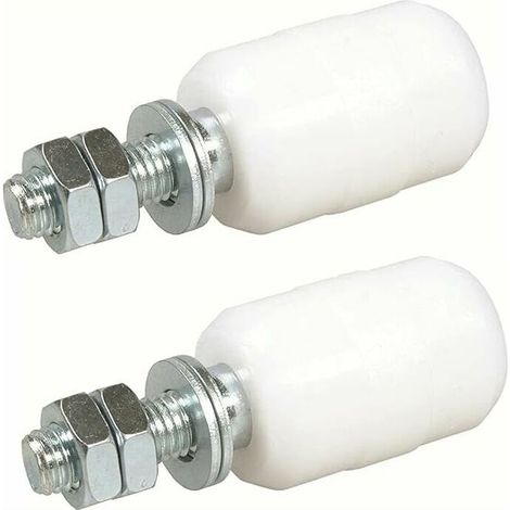 RHG Olive De Guidage Supérieure Nylon, 2 Unitésrouleaux pour Porte Coulissante, Fixation avec Tige Filetée, Olive ou Galet de Guidage pour Portail Coulissant ou Autres Applications (40 x 60MM) 56Vingt
