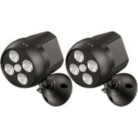 Lampe extérieure avec capteur de mouvement Imperméable à l'eau, Projecteur LED avec capteur sans fil, Lumière extérieure de Sécurité pour escalier, couloir, jardin, terrasse (Lot de 2) [Classe énergét