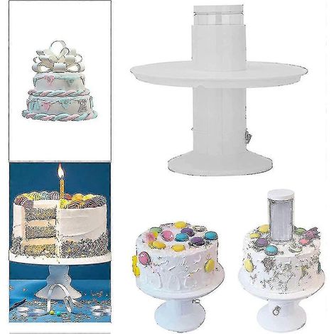 2 In 1 Surprise Popping Cake Stand Kids Birthday Cake Holder With Pull-ring
