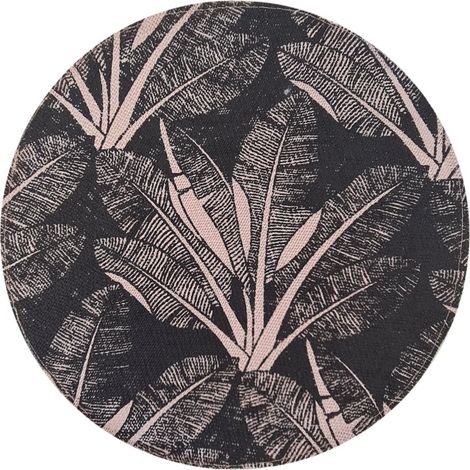Set de table rond Tropical Noir