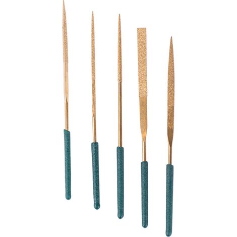 5 limes diamantées Ti-coated - 100 mm - multirex - taille : 100 mm - 5 limes (1/3)