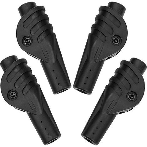 Accessoires de tente, connecteurs pour poteaux de tente, joints de support, noir, 8,00X3,00X2,50CM, ensemble de camping pliable en 4 pièces. (1/5)