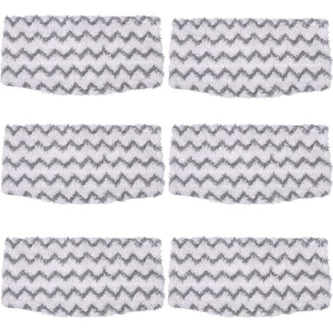 Lot de 6 lingettes de rechange en microfibre pour balai vapeur Shark S1000 (modèles S1000A, S1000, S1000C et S1000WM) - Crezuo