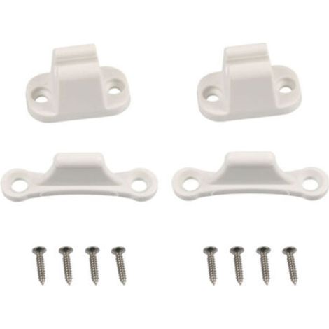 Serrure de porte pour caravane et remorque – Lot de 2 pièces blanches, fixation sécurisée pour camping-car, RV et cargos (1/5)