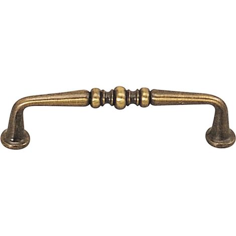 Poignée fixe zamac 96 mm – Décor bronze – Largeur 110 mm – Pour portes intérieures et extérieures – Fosun
