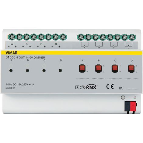 Régulateur VIMAR - 01550 0/1-10V 4 sorties 16A KNX