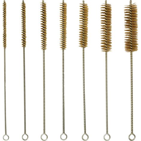 7 Pieces Brass Pipe Tube Cleaning Brushes (1/5)