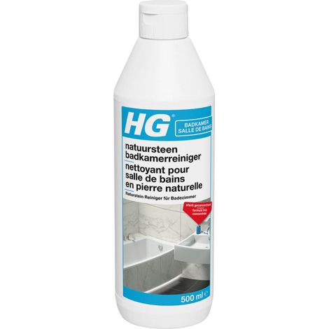 Nettoyant pour salle de bains en pierre naturelle 500 ml – Formule très concentrée – Élimine résidus de savon et dépôts calcaires – HG