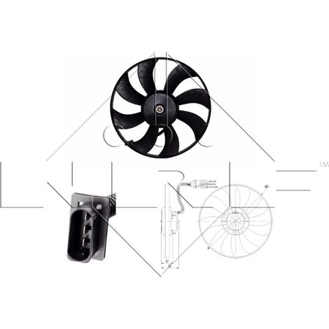 Ventilateur, refroidissement du moteur NRF 47410 SEAT 6Q0959455N