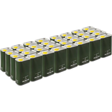 STI Offerta 32 pezzi Latta Rettangolare 250ml h.110mm per olio con tappo stagna tanica