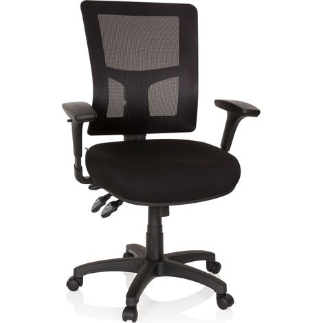Chaise bureau / siège pivotant IMPACT PRO tissu noir hjh OFFICE