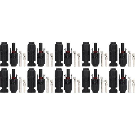10 Connecteurs de Panneau Solaire 1000 V 30A Mâle Femelle Ignifuge Connecteurs de Câble de Panneau Solaire avec Accessoires (1/4)