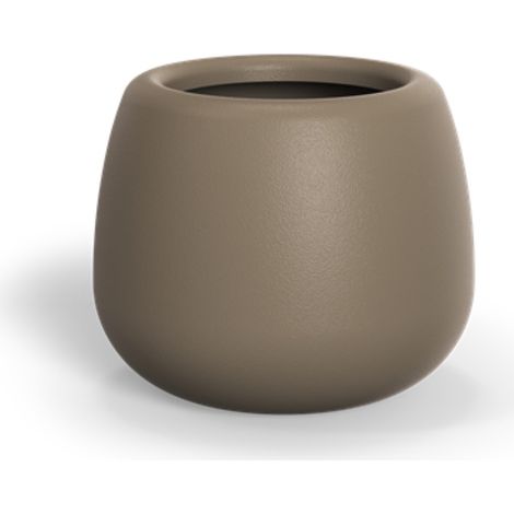 Adezz Mero Pflanzgefäß Fiberglas Pflanzkübel Blumenkübel 60x50 cm beigegrau