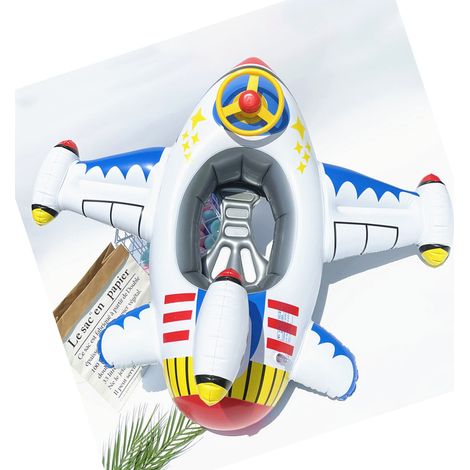 Bouée de natation rembourrée épaisse avec siège de maintien, forme d'avion, confortable pour enfants, type 1 (1/5)