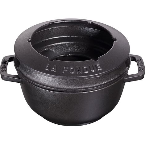 Gourmet Fondue Set 18 cm Noir en Fonte (1/4)