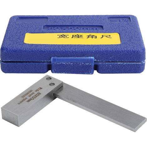 Équerre à angle droit 90° en acier carbone, outil de mesure de précision pour menuiserie et bricolage (1/5)