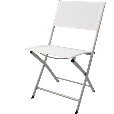 Aktive Garden Folding Chair Blanc - Chaise Pliante Jardin