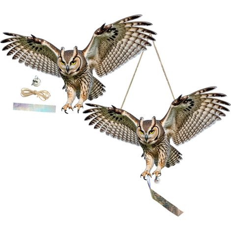 Décoration de hibou suspendue HANABASS, robuste avec clochettes en métal (1/5)
