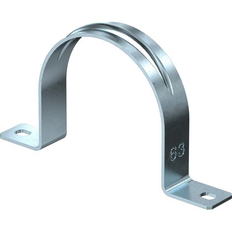 OBO Bettermann Befestigungsschelle zweilappig 63mm Stahl galvanisch verzinkt, 25 Stück, 1018639