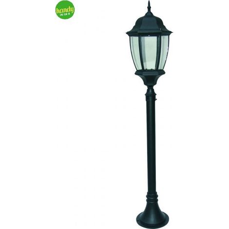 DEMETRA LAMPIONE IN ACCIAIO GREEN LIGHTE27 H.100CM NERO