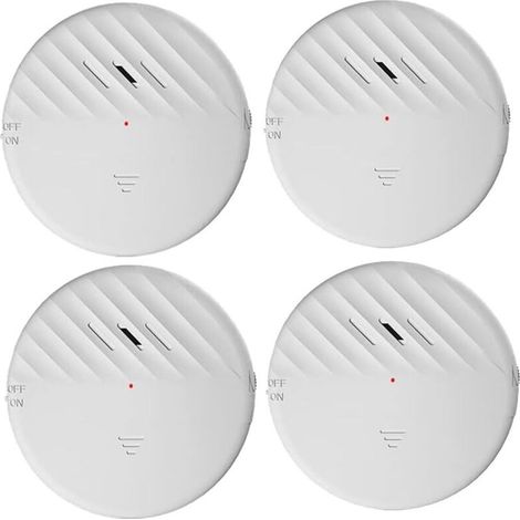 4er-Pack Tür- und Fensteralarm (125 dB) mit Vibrationssensor, weiß, schlanker und dünner Einbruchmelder mit einstellbarer Empfindlichkeit und LED-Anzeige für die Sicherheit Ihres Zuhauses (1/5)