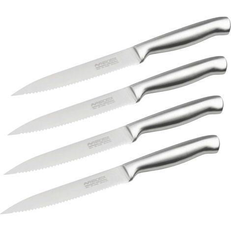 Ensemble de 4 Couteaux de cuisine professionnel 24 cm lame crantée Nirosta Star (1/5)