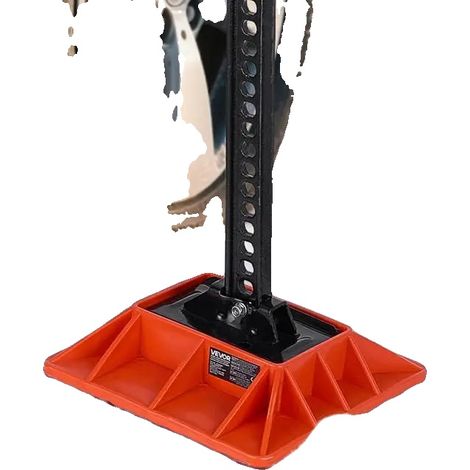 Base de cric, plastique haute résistance, 29,5 cm x 29,5 cm, S'adapte à la plupart des crics agricoles avec une base de 18,5 cm x 12 cm, capacité de 3,18 tonnes, support de poignée intégré (1/5)