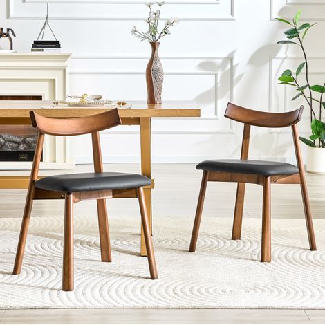 MEUBLIV Sillas de comedor 50x49x77,5 cm negras, respaldo ergonómico, sin mesa (1/5)