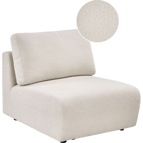 Poltrona modulare Boucle Modulo 1 posto Bianco sporco Kivvik (1/5)