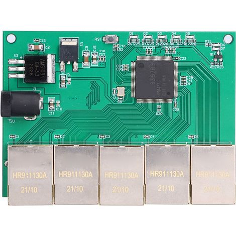 5 Port Switch Module 1000M 100M ACTIVE Gigabit Ethernet Block Based for RTL8367RB DC 5V