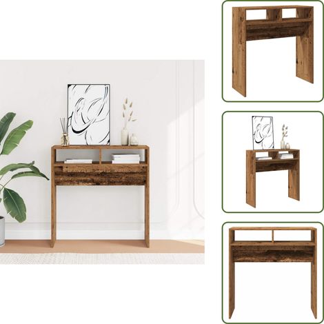 vidaXL Konsolentisch Altholz-Optik 78x30x80 cm Holzwerkstoff (1/5)