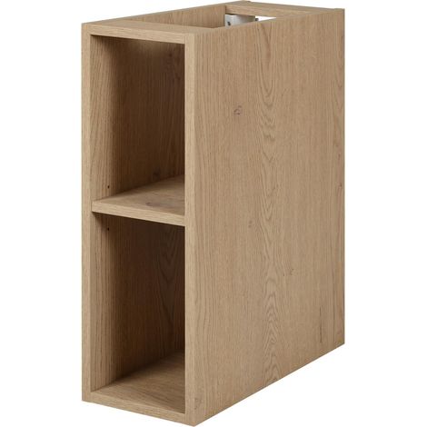 Mensola da bagno, colore: Rovere Chiaro, 20 x 60 cm, senza piano di lavoro (1/5)