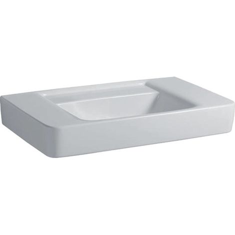 Lavabo RENOVA PLAN 850x480mm sin orificio para grifería sin rebosadero we