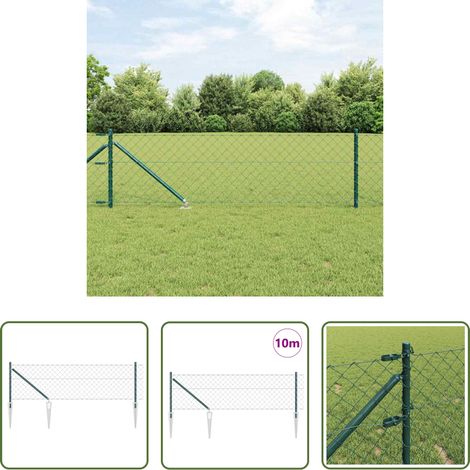 Poteaux de clôture - Poteau de clôture. Vert 10 x 0,6 m (maille 60 x 60 mm) (1/5)