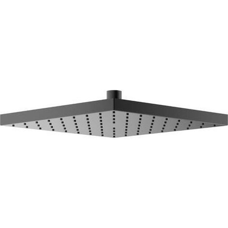 Douche de tête EDITION 300 carrée, 250 x 250 mm chrome noir poli KEUCO