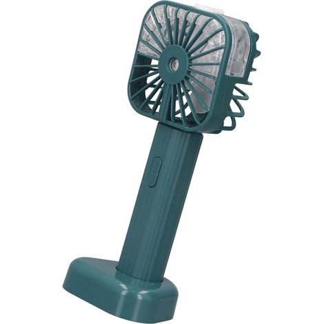 Ventilateur brumisateur portable, rechargeable par USB et fonctionnant sur batterie, silencieux et rafraîchissant, idéal pour les voyages et les activités de plein air (vert).