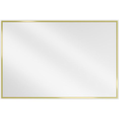 Mexen Loft specchio da bagno rettangolare 90 x 60 cm, cornice dorata - 9852-090-060-000-50 (1/5)