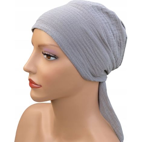 Foulard Aga 068 pour femme en mousseline, turban printanier, également adapté après chimiothérapie (1/5)
