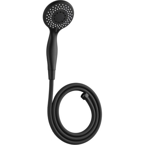 Kit douche HYDRO noir – 3 fonctions - 22x10cm - Noir (1/5)