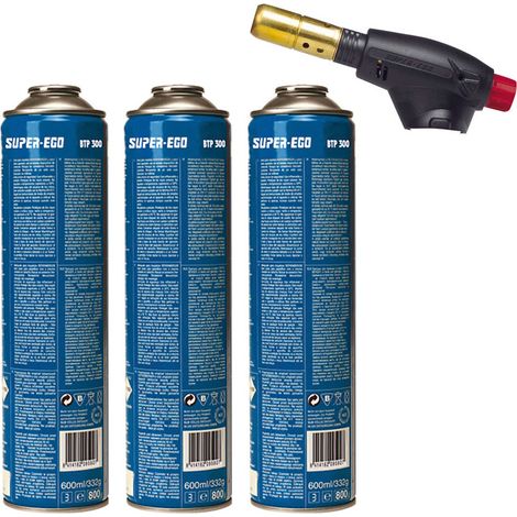 Pack Torche Segofire Piezo + 3 Bot. Multigaz 300 (1/2)