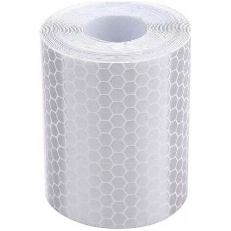 Ruban réfléchissant KZQ, 5 cm de large x 3 m de long, réflecteurs pour voitures, motos, remorques, tracteurs et camions, avertissement de sécurité (blanc) (1/5)