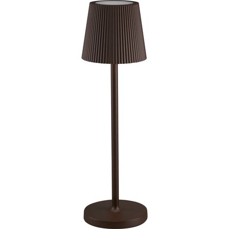Lampada da tavolo led ricaricabile IP54 mod. Emma colore corten (1/2)
