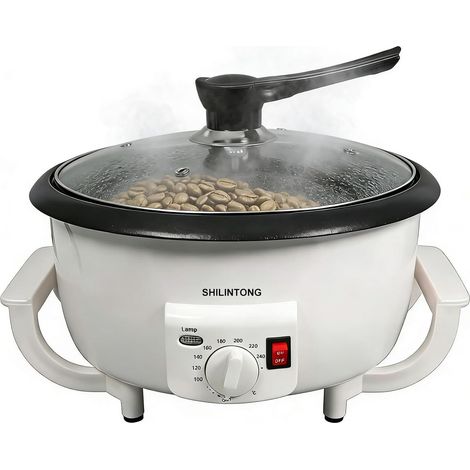 Machine à Torréfier les Grains de Café, Torréfacteur Électrique pour Café, Noix, Cacahuètes, 750g, 220V 1200W, Revêtement Antiadhésif, Usage Domestique (1/5)