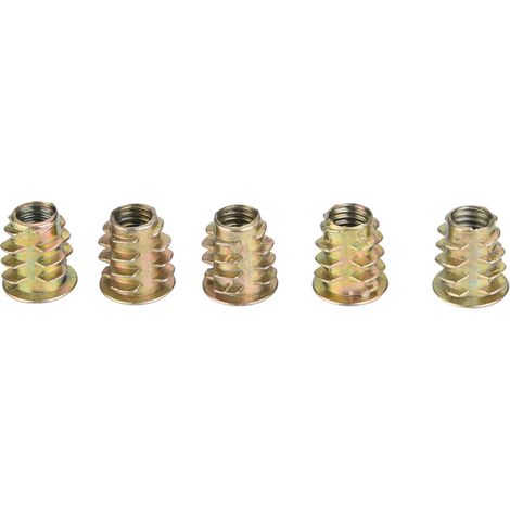 50 écrous hexagonaux M6 en alliage de zinc pour meubles en bois (M612) (1/5)