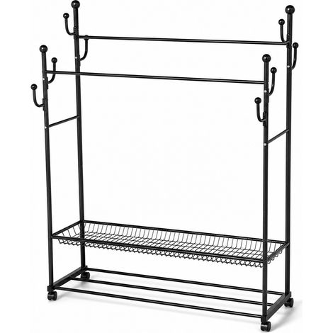 Porte Manteau Cactus Mobile Multifonction pour Chambre Noir 150 cm (1/5)