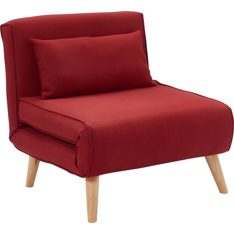 Poltrona letto in tessuto Rosso - POSIO