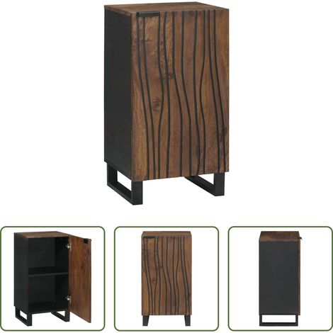 Massives Holz - Sideboard Braun 40 x 33 x 75 cm massives Mangoholz (1/5)