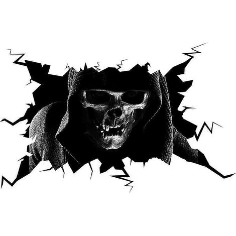 Gruselige Halloween-Aufkleber für Autofenster und Türen: Totenkopf-, Skelett- und Geisteraufkleber