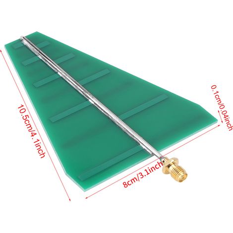 UWB (Ultrabreitband) logarithmisch-periodische HF-Antenne, 1,35 GHz - 9,5 GHz (1/4)