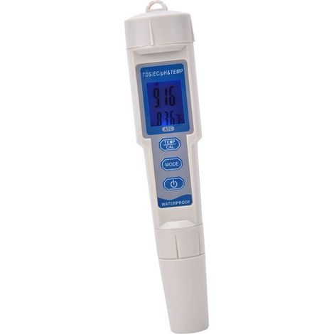 4-in-1 Multifunktions-Wasserqualitätsmessgerät für pH-Wert, elektrische Leitfähigkeit, Gesamtfeststoffgehalt und Temperatur, Messstift mit Digitalanzeige (1/5)